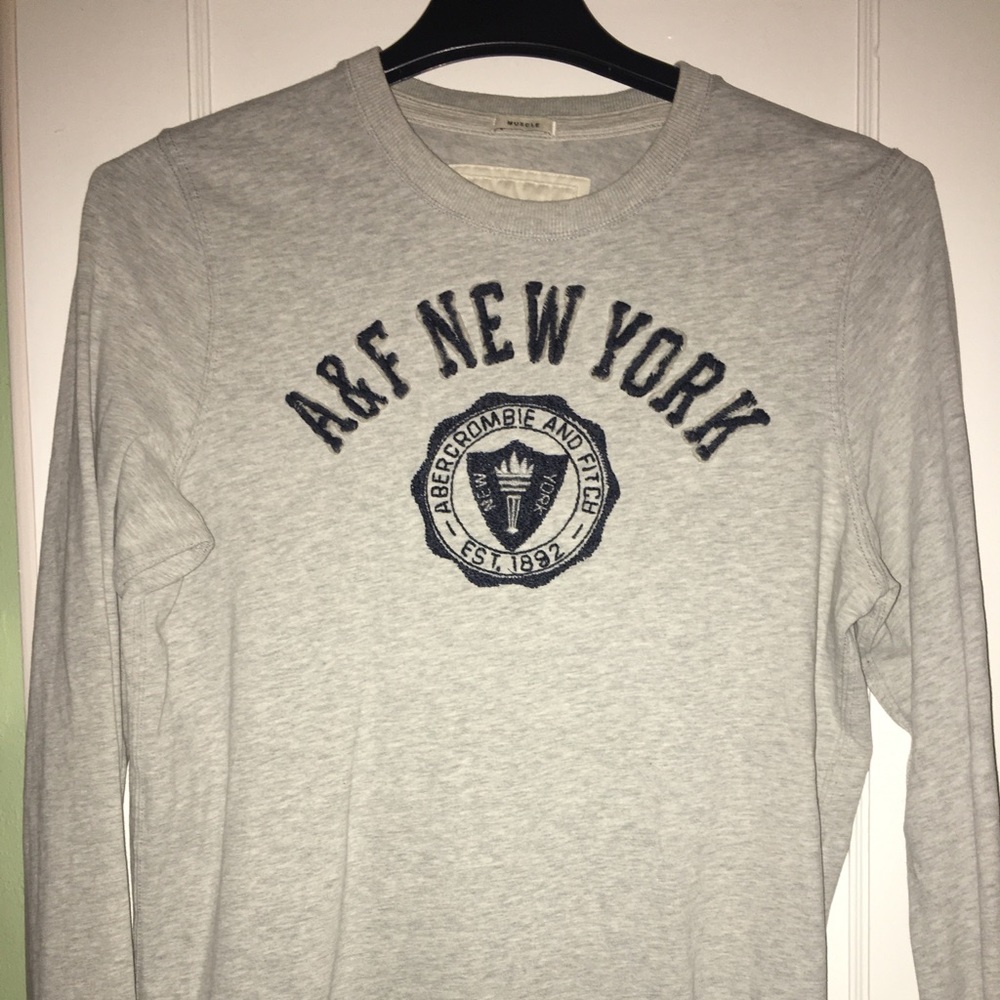 Men’s M A&F Vintage Look Long  Sleeve Tee